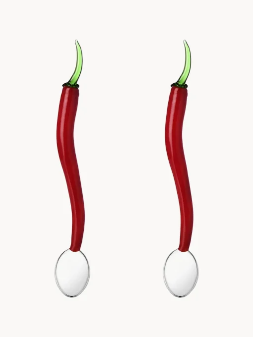 Cucharas artesanales Vegetables, 2 uds. Cubiertos Individuales|Juego De Cubiertos