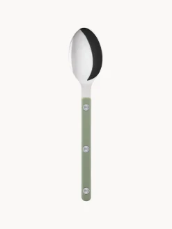 Cubiertos Individuales|Juego De Cubiertos>Sabre Paris Cucharita de acero inoxidable Bistrot Verde salvia, plateado
