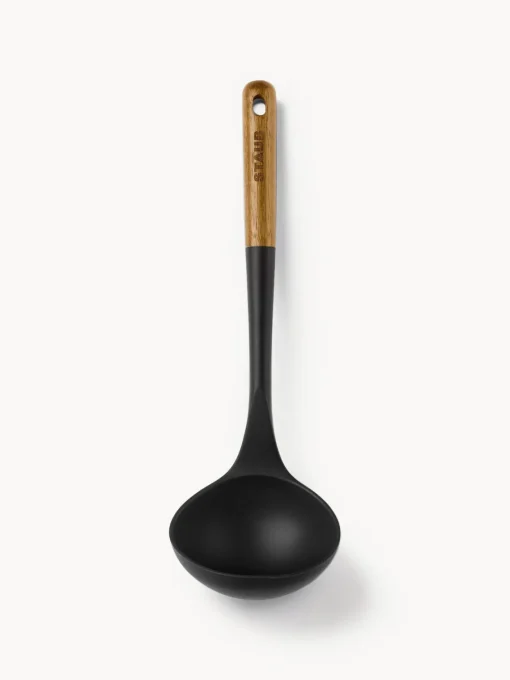 Artículos De Cocina|Utensilios De Cocina>Staub Cucharón con madera de acacia Cook Negro, madera clara