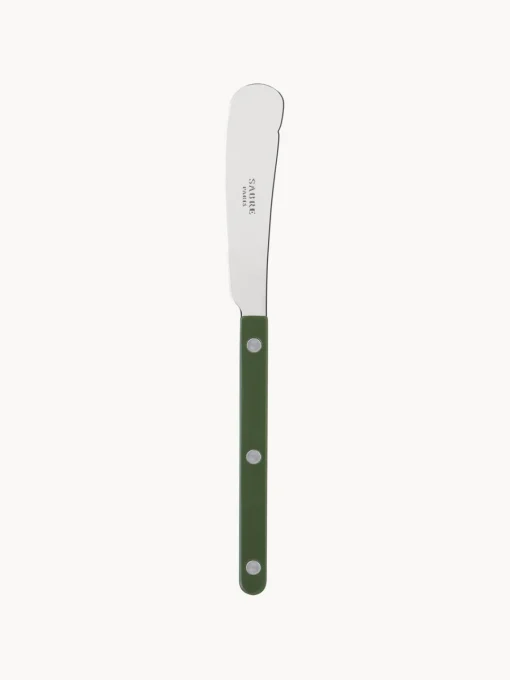 Cubiertos Individuales|Juego De Cubiertos>Sabre Paris Cuchillo de mantequilla de acero inoxidable Bistrot Verde oscuro, plateado