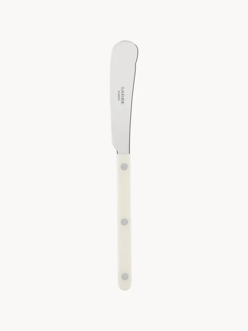 Cubiertos Individuales|Juego De Cubiertos>Sabre Paris Cuchillo de mantequilla de acero inoxidable Bistrot Blanco crema, plateado