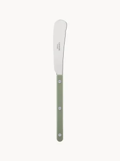 Cubiertos Individuales|Juego De Cubiertos>Sabre Paris Cuchillo de mantequilla de acero inoxidable Bistrot Verde salvia, plateado