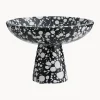 Hot Cuenco con pie Nusa - negro/blanco Cuencos Decorativos|Jarrones