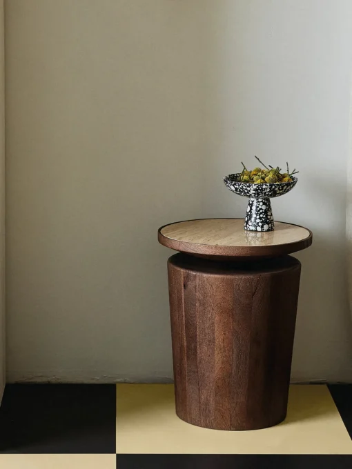 Hot Cuenco con pie Nusa - negro/blanco Cuencos Decorativos|Jarrones