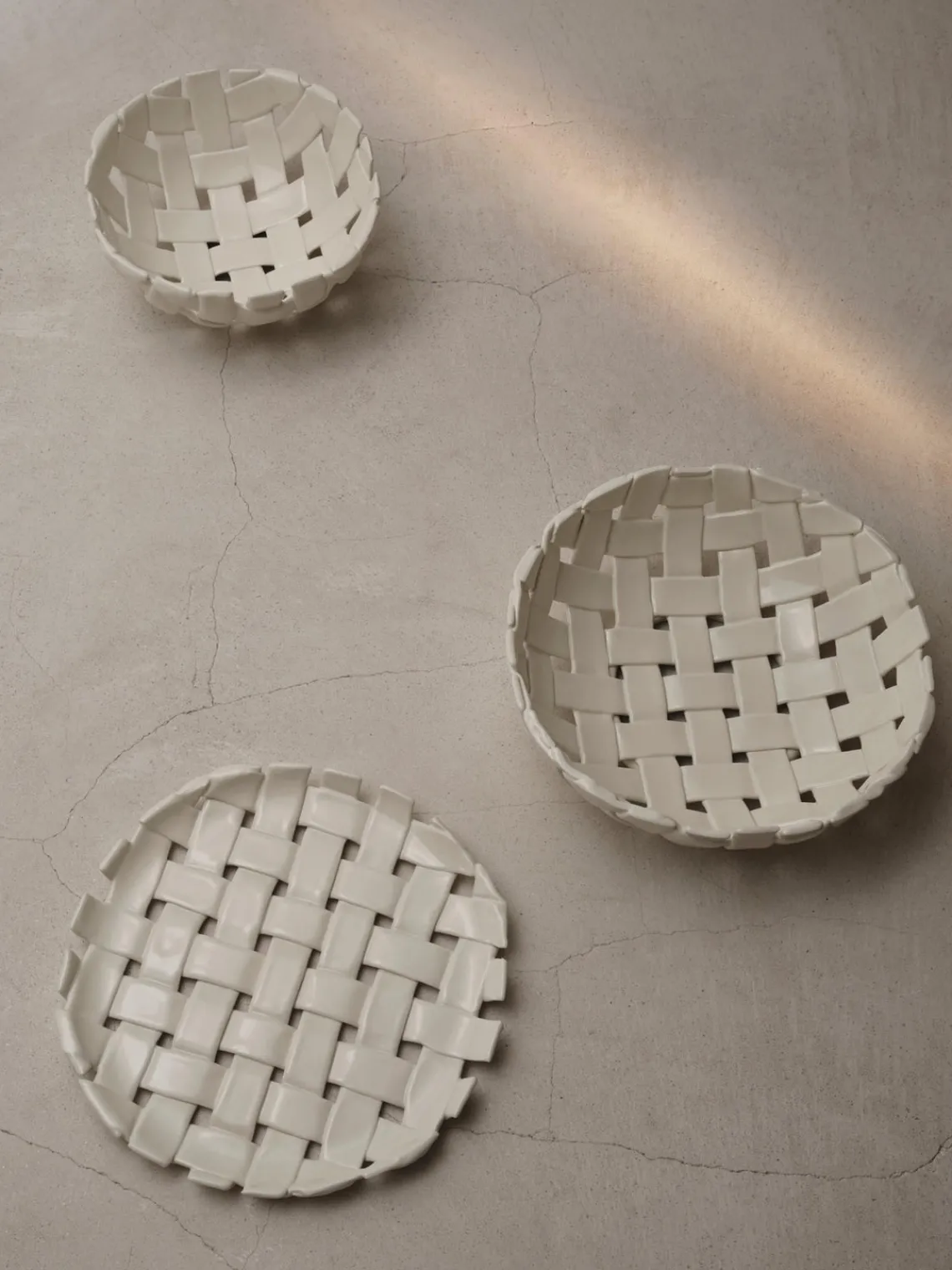 Cuencos Y Platos De Servir|Menaje De Mesa>Ferm Living Cuenco de servir artesanal Plait Blanco Off White