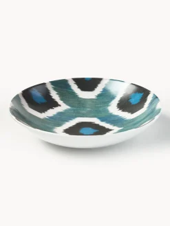 Hot Cuenco de servir artesanal de porcelana Ikat Cuencos Y Platos De Servir|Vajillas Completas