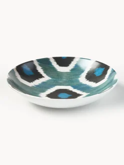 Hot Cuenco de servir artesanal de porcelana Ikat Cuencos Y Platos De Servir|Vajillas Completas