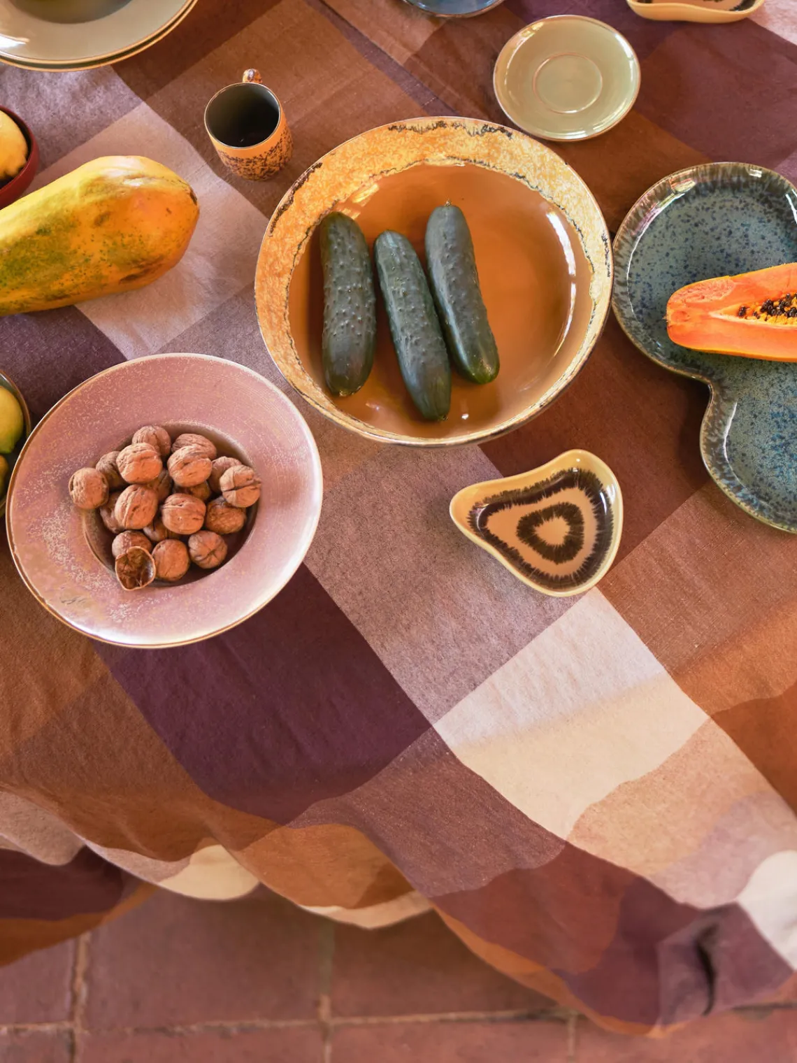 Cuencos Y Platos De Servir|Vajillas Completas>HKLIVING Cuenco para servir artesanal de gres 70's