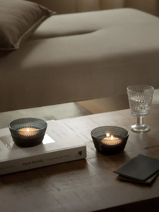 Boles Y Tazones|Vajillas Completas>iittala Cuenco pequeño de vidrio Kastehelmi Gris oscuro transparente