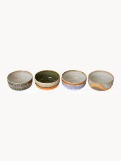 New Cuencos artesanales de gres 70's, 4 uds. Boles Y Tazones|Vajillas Completas