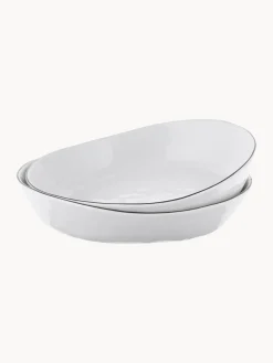 Boles Y Tazones|Menaje De Mesa></noscript>Broste Copenhagen Cuencos artesanales de porcelana Salt, Ø 20 cm, 2 uds.
