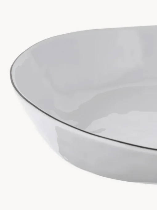Boles Y Tazones|Menaje De Mesa>Broste Copenhagen Cuencos artesanales de porcelana Salt, Ø 20 cm, 2 uds.