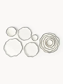 Cuencos Aperitivos|Vajillas Completas></noscript>Westwing Collection Cuencos de porcelana con volantes Bia, 4 uds.
