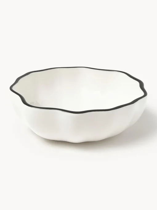 Boles Y Tazones|Vajillas Completas>Westwing Collection Cuencos de porcelana con volantes Bia, 4 uds.