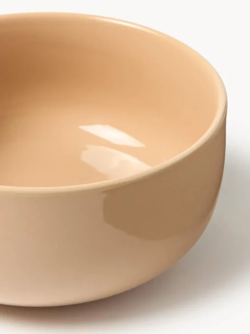 Boles Y Tazones|Vajillas Completas>Westwing Collection Cuencos de porcelana Nessa, 4 uds. Melocotón brillante