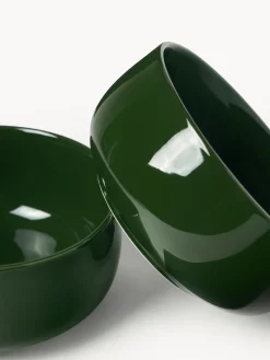 Boles Y Tazones|Vajillas Completas></noscript>Westwing Collection Cuencos de porcelana Nessa, 4 uds. Verde oscuro brillante