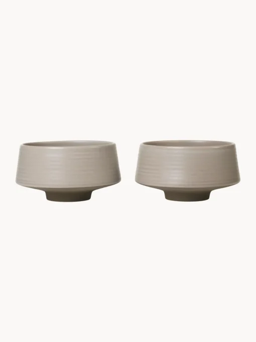 Boles Y Tazones|Vajillas Completas>Broste Copenhagen Cuencos Miko, 2 uds. Gris, marrón