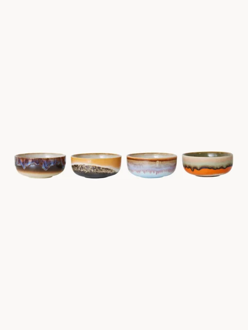 Boles Y Tazones|Vajillas Completas>HKLIVING Cuencos pequeños artesanales con esmalte reactivo 70's, 4 uds.