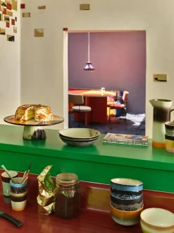 Best Cuencos pintados a mano de gres 70's, 4 uds. Boles Y Tazones|Vajillas Completas