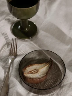 Cuencos Y Platos De Servir|Vajillas Completas></noscript>Ferm Living Cuencos soplados con relieves Ripple, 4 uds. Gris transparente brillante