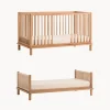 Outlet Cuna cama infantil extensible de madera de roble Latitude, 70 x 140 cm Niños Cunas Para Bebé|Decoración Infantil
