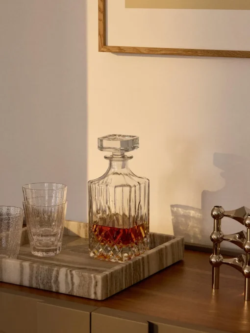 Vajillas Completas|Decantadores>Westwing Collection Decantador de cristal con relieve George, 700 ml