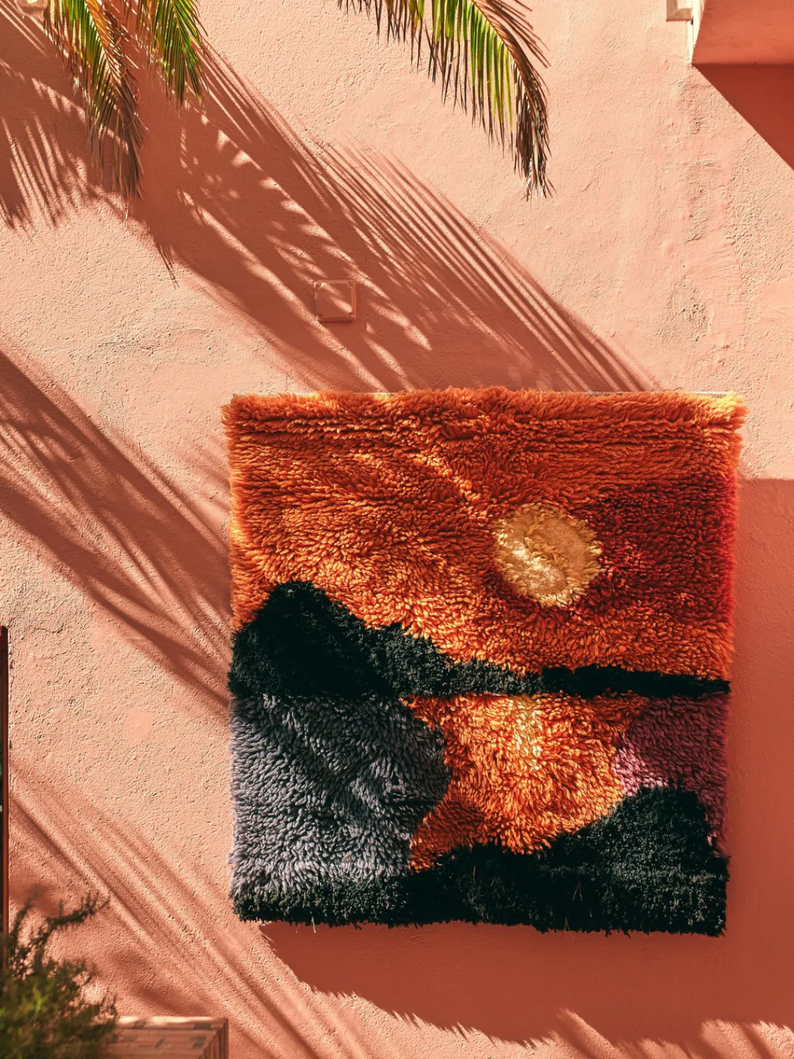 Objetos Decorativos De Pared|Jarrones>HKLIVING Decoración de pared artesanal de lana Sundown