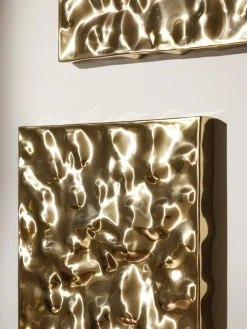 Online Decoraciones de pared martillada Splash, 2 uds. Jarrones|Objetos Decorativos De Pared