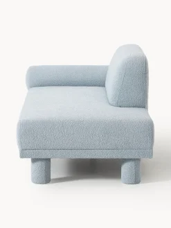 Sofás></noscript>Westwing Collection Diván en tejido bouclé Lilo Bouclé azul claro