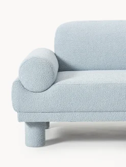 Sofás></noscript>Westwing Collection Diván en tejido bouclé Lilo Bouclé azul claro