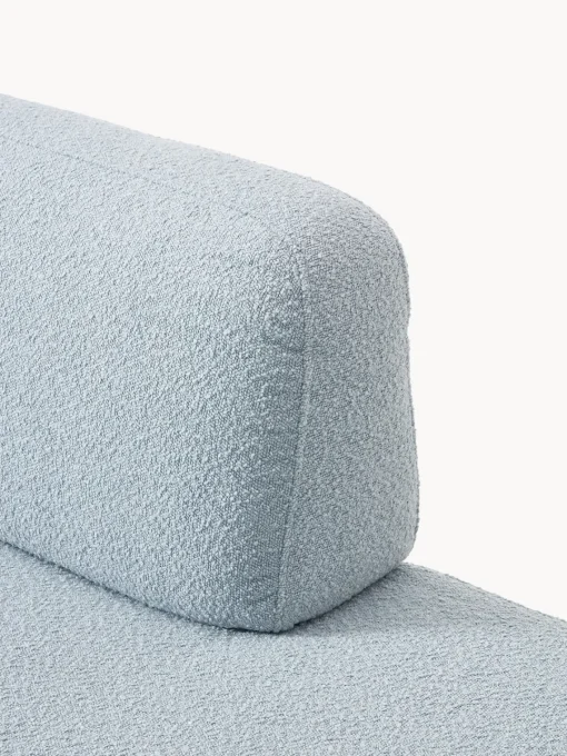 Sofás>Westwing Collection Diván en tejido bouclé Lilo Bouclé azul claro
