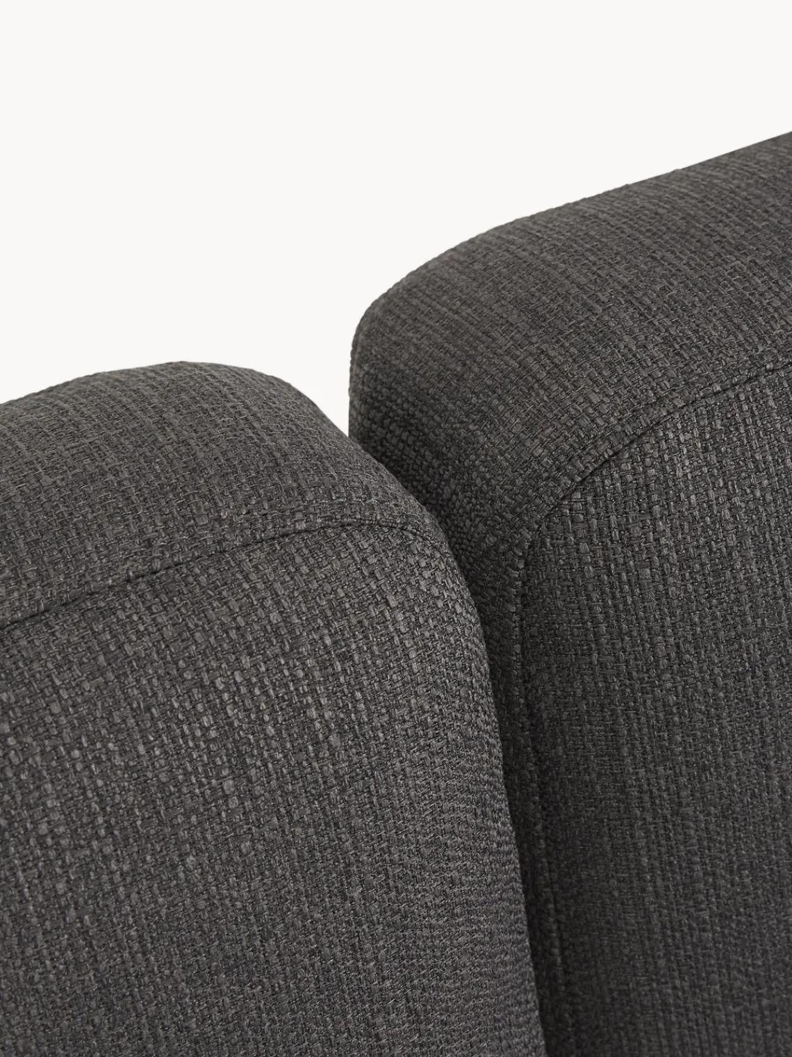 Sofás>Westwing Collection Diván Fluente Tejido grueso gris antracita