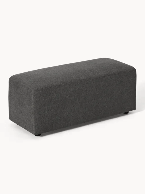 Reposapiés|Sofás>Westwing Collection Diván Melva, 99 x 42 cm Tejido gris antracita