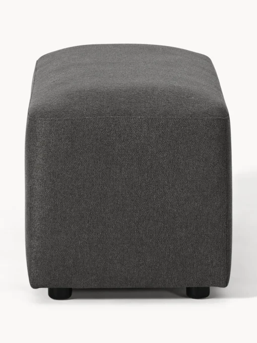 Reposapiés|Sofás>Westwing Collection Diván Melva, 99 x 42 cm Tejido gris antracita