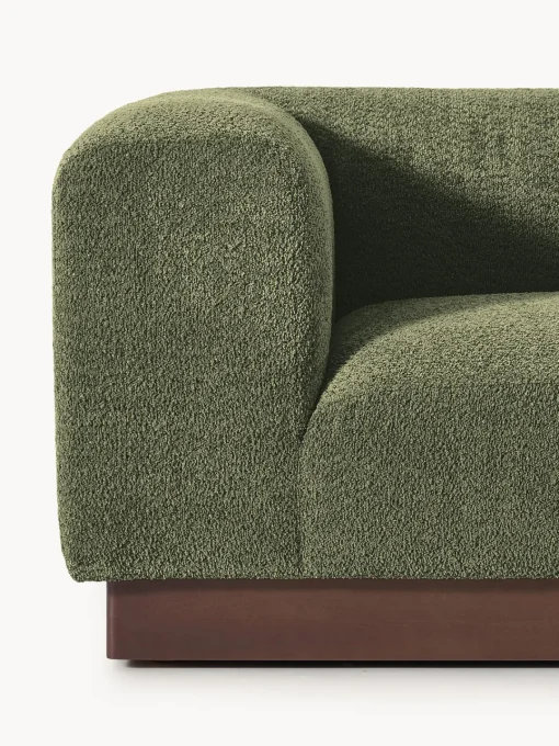 Diván modular de borreguillo bouclé con reposapiés Natalie Sofás