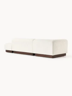 Sale Diván modular de borreguillo bouclé con reposapiés Natalie Sofás