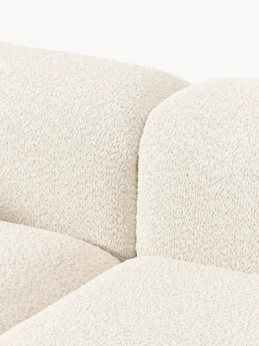Sale Diván modular de borreguillo bouclé con reposapiés Natalie Sofás