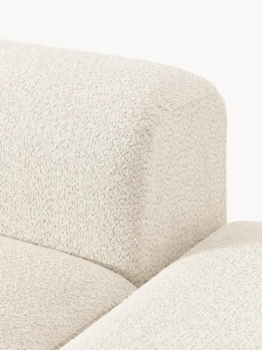 Sale Diván modular de borreguillo bouclé con reposapiés Natalie Sofás