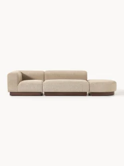 Best Diván modular de borreguillo bouclé con reposapiés Natalie Sofás