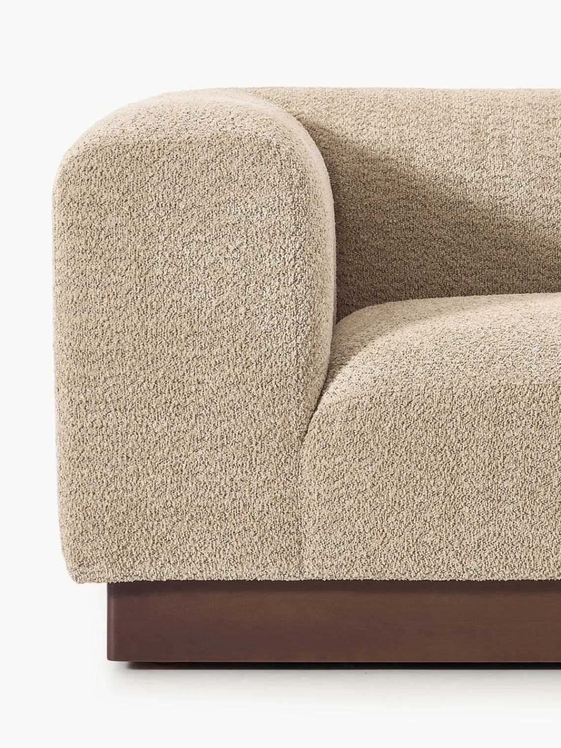 Best Diván modular de borreguillo bouclé con reposapiés Natalie Sofás