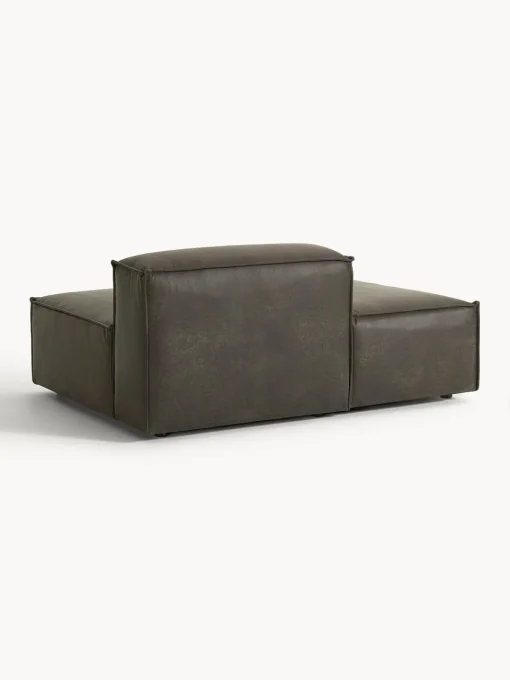 Sofás>Westwing Collection Diván modular de cuero reciclado Lennon Cuero taupe