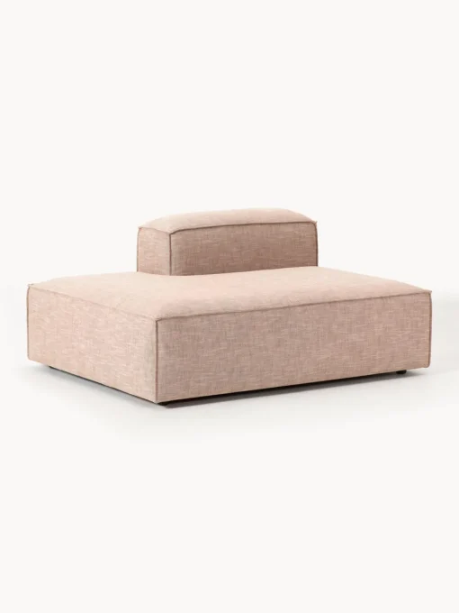 Sofás>Westwing Collection Diván modular de mezcla de lino Lennon Mezcla de lino rojo óxido