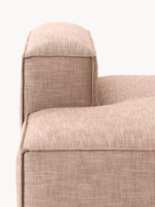 Sofás>Westwing Collection Diván modular de mezcla de lino Lennon Mezcla de lino rojo óxido