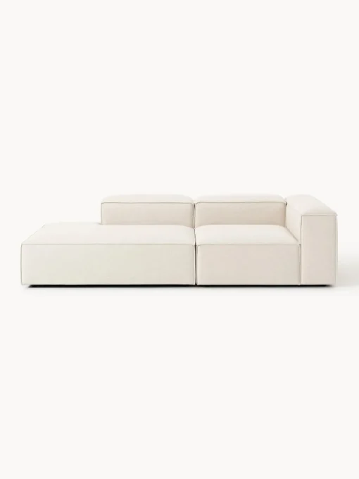 Sofás>Westwing Collection Diván modular de mezcla de lino Lennon Mezcla de lino beige