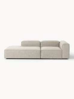 Sofás>Westwing Collection Diván modular de mezcla de lino Lennon Mezcla de lino gris