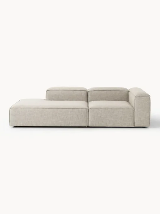 Sofás>Westwing Collection Diván modular de mezcla de lino Lennon Mezcla de lino gris
