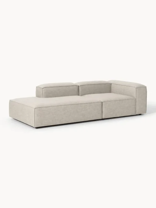 Sofás>Westwing Collection Diván modular de mezcla de lino Lennon Mezcla de lino gris