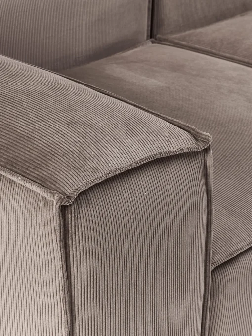 Sofás>Westwing Collection Diván modular de pana Lennon Pana taupe
