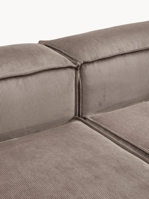 Sofás>Westwing Collection Diván modular de pana Lennon Pana taupe