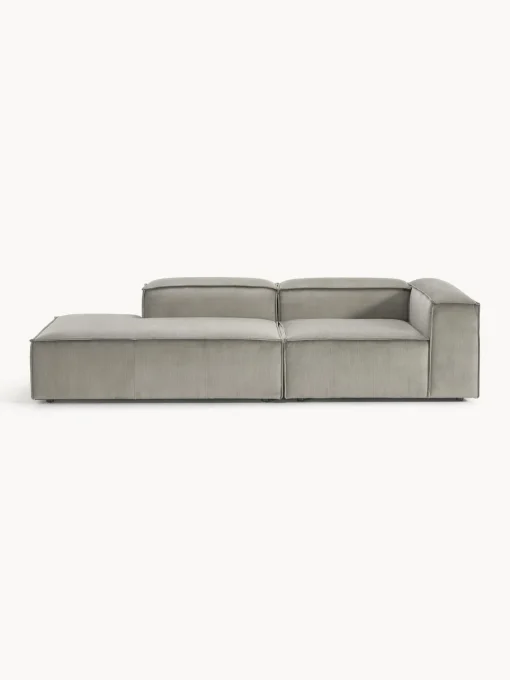 Sofás>Westwing Collection Diván modular de pana Lennon Pana gris